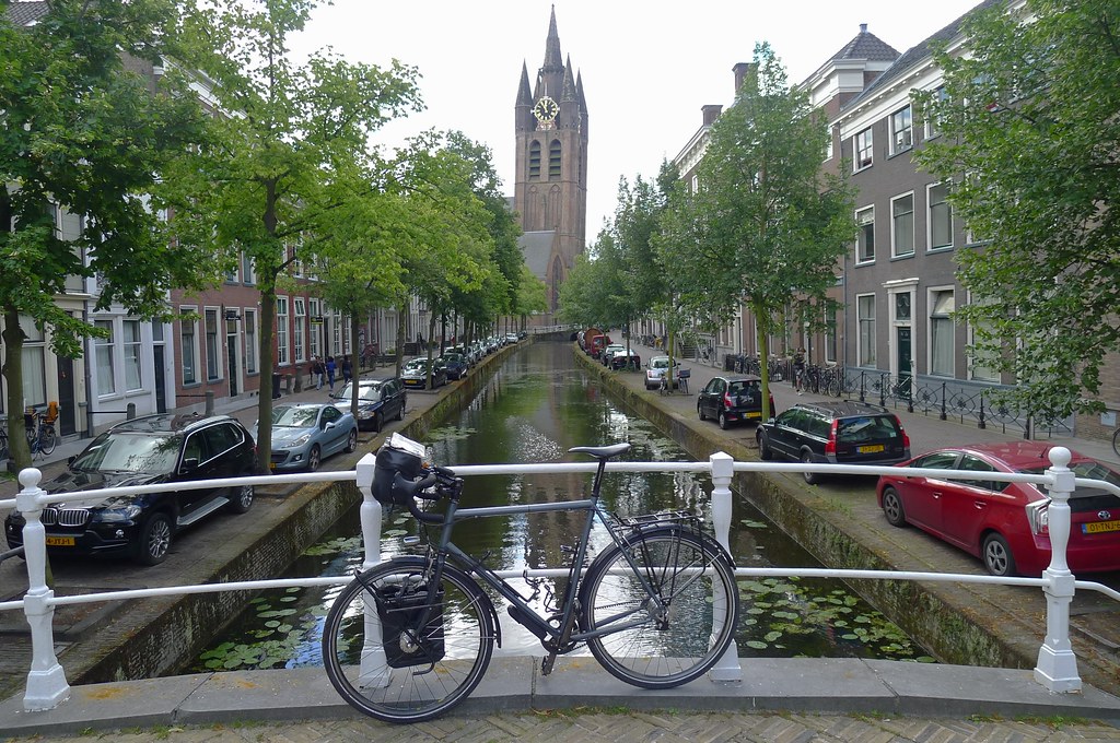 Delft Church and Canal Delft Church and Canal
